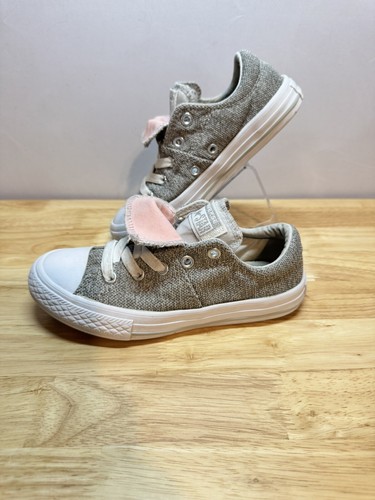 Converse Childrens Chuck Taylor All Star Maddie Ox Storm Pink White Junior Sz 13 - Picture 2 of 11