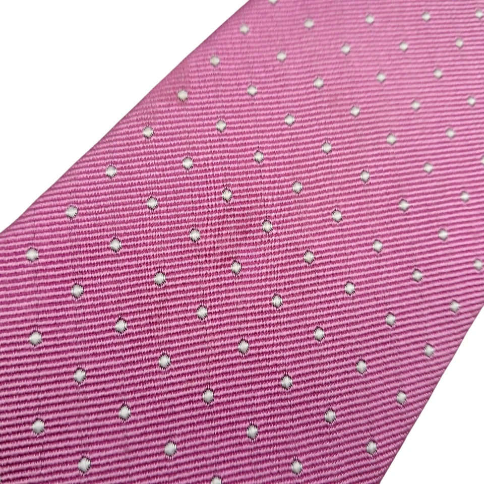 Ralph Lauren Tie Pink 3" Men's Silk Vintage Office Work Wear Smart Wedding - Image 4 of 4