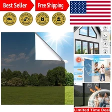 Window Privacy Film One Way, See Out Not in Windows Tint for Home, Mirror Ref...
