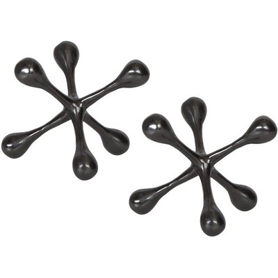 Uttermost 17690 Harlan Black Nickel Decorative Objects, Set of 2