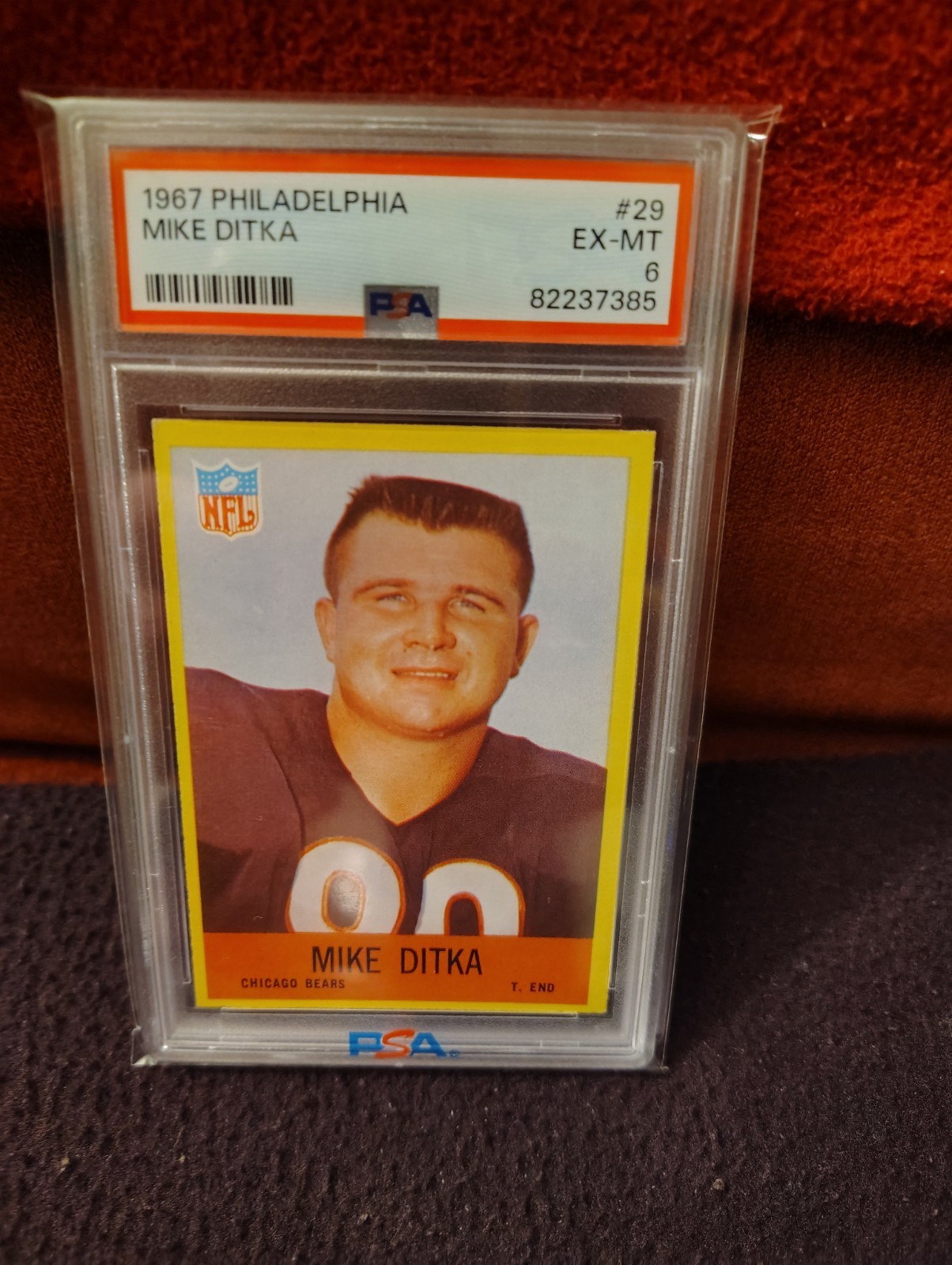 1967 PHILADELPHIA MIKE DITKA GRADED PSA 6 LOOKS GREAT