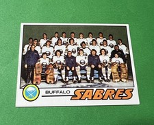 BUFFALO SABRES TEAM PHOTO - 1977 TOPPS SABRES - CHECKLIST OF PLAYERS