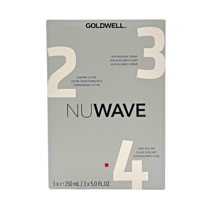 Goldwell NuWave Step 2-3-4 - 3 Count (Shaping Lotion, Replenishing Serum, Lock-i