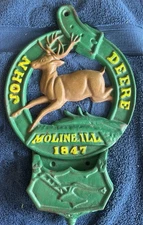 Vintage John Deere Cast Iron Mail/Match Holder - Rustic