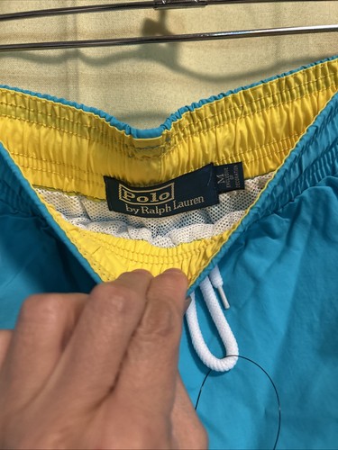 New w/tag Men's POLO RALPH LAUREN Teal Blue Swimsuit Trunks Medium - Picture 5 of 7