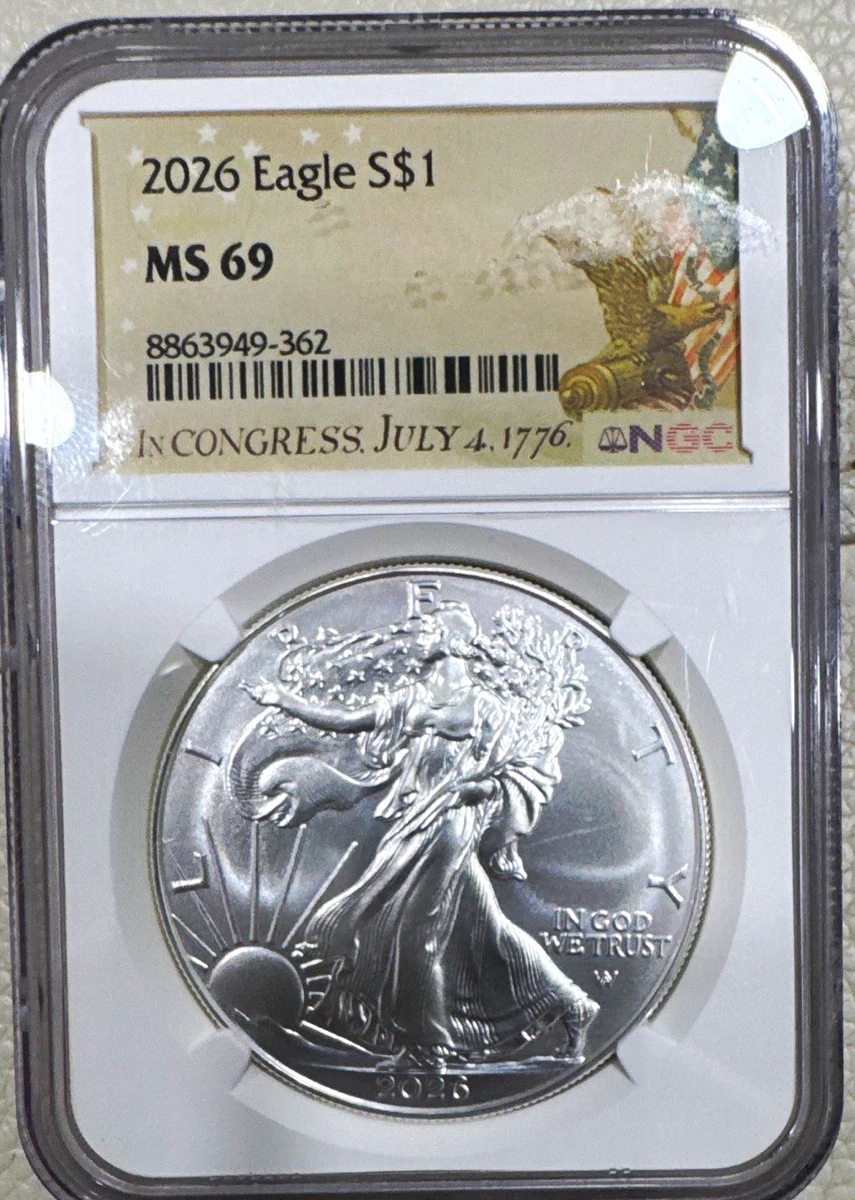 25+ American Eagle MS 69 Graded Business NGC Certified Silver