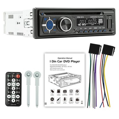 Single 1 Din Car Stereo Radio DVD CD Player FM/AM Bluetooth MP3 Player In-Dash
