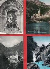 MONTEFORTINO  SANTUARIO- LOTTO DI 4 CARTOLINE D'EPOCA BN -ASCOLI PICENO