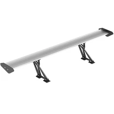 Universal Sedan Aluminum GT Rear Trunk Wing Racing Spoiler Silver  ..