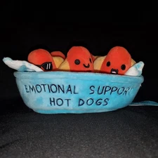 What Do You Meme Emotional Support hot dogs  - Plush hotdogs  Stuffed Animal