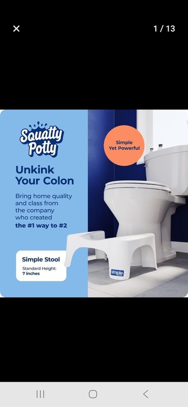 New Squatty Potty Toilet Stool. Poop better!!!!