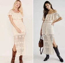 Spell And The Gypsy Dress Size AU S / 8 US 4 SOLD OUT Iluka Crochet Midi NWT