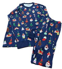 Hanna Anderson Adult Large Christmas Ornaments Organic Cotton Pajama Set