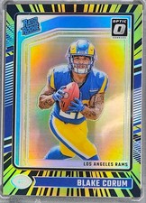 2024 Donruss Optic Blake Corum Rated Rookie #208 Electricity Prizm /75 (RC)