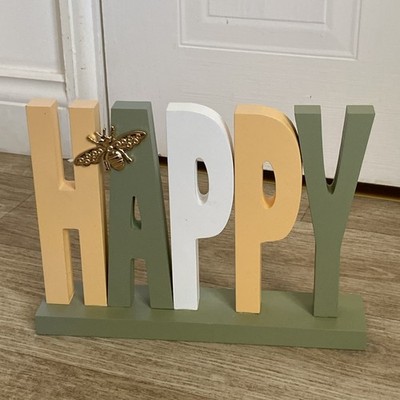 Holz Ornament (be happy home decor) - H 21 x Sockel 30 x 6 cm 
