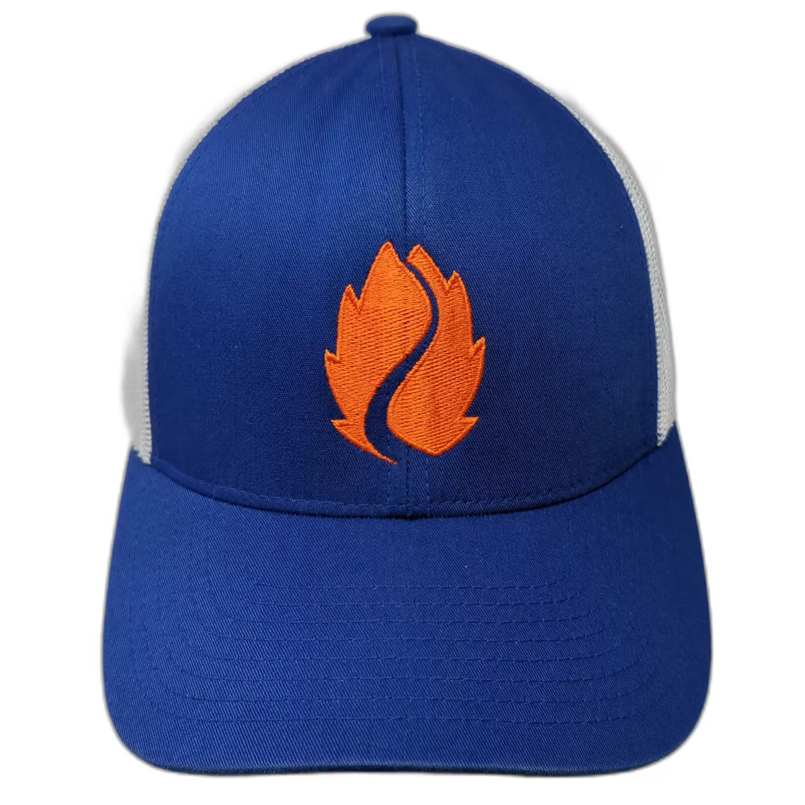 Pacific Headwear Trucker Hat Blue White OS Mesh Embroidered Logo Adjustable