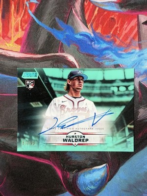 2025 Topps Stadium Club Hurston Waldrep RC Aqua Auto /99