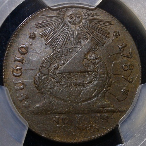 1787 Fugio Copper Colonial Cent 1C States United 4 Cinquefoils PCGS MS 62 BN