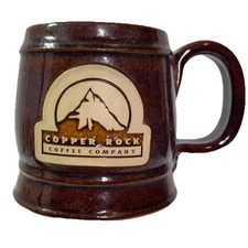 Sunset Hill Stoneware Brown Glaze Mug Copper Rock Coffee Company