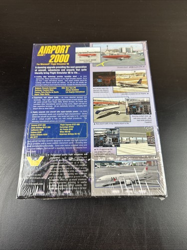 Airport Volume 1 2000 For Microsoft Flight Simulator 98 New Sealed - Picture 2 of 3