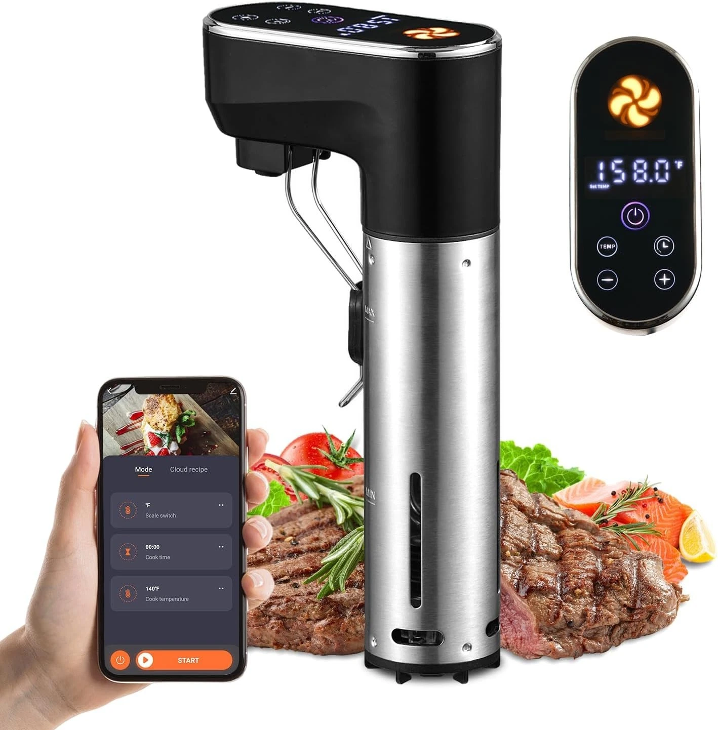 Outohome 1300W Sous Vide Cooker Machines, WIFI/APP, Precise Immersion Circulator
Opens in a new wind