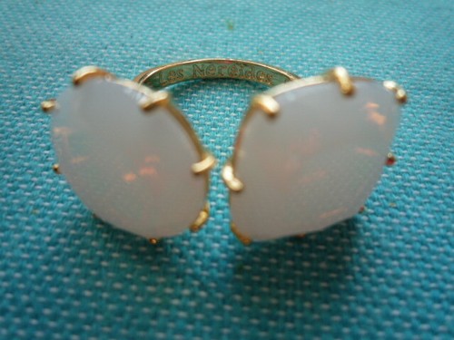SPENDIDE BAGUE "LES NEREIDES" DIAMANTINE/TOI & MOI CRISTAUX BLANC/NEUF