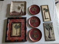 Palm Trees Tropical Miscellaneous Decor Lot of 7