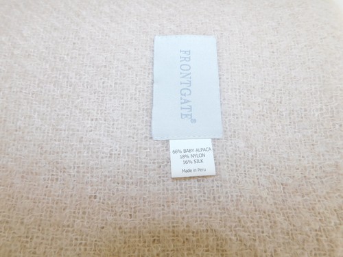 Frontgate Alpaca Throw Ivory 50" X 70" $299 SO SOFT!! NIP - Picture 2 of 3