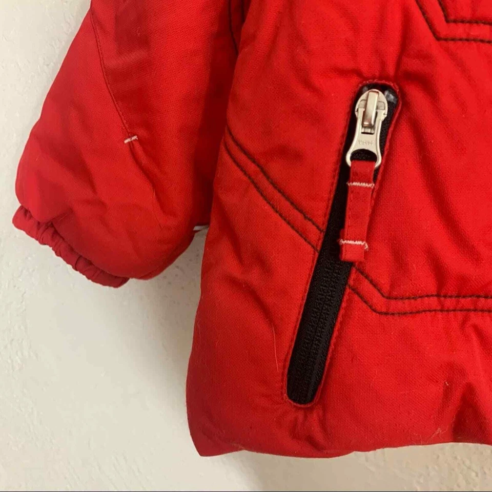 Obermeyer Rojo Invierno Niños Esquí Impermeable Parka Puffer Abrigo Talla 2 ¡Excelente Estado! Foto 3 de 4