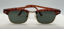 Vintage Perry Ellis Tortoise Gold Metal Sunglasses Frames Green Lenses 29 