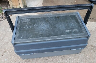 Plano Plastic 3 Tray Tackle Box with Top Access Lid Handle Large