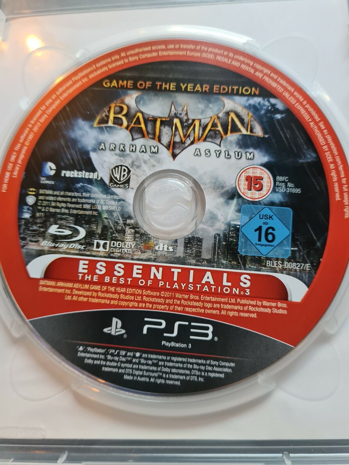 PS3 - Batman Arkham Asylum (Game of the Year Edition) - waz