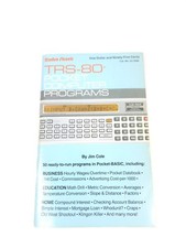 Trs-80 Pocket Computer Programs Book Manual Radio Shack Jim Cole 62-2086 1981