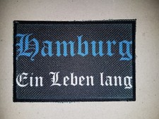 HAMBURG   Ein Leben lang  Aufnäher - Patch.   9x6 cm