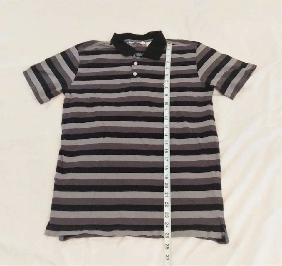 Polo Penguin by Munsingwear para niño manga corta negro y gris talla grande. Foto 3 de 4