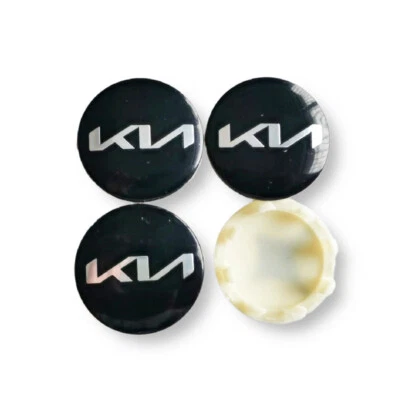 Pour KIA 4pcs 58mm Enjoliveurs de moyeu Hubcaps K5 Sportage CARENS Sorento Noir - Bild 1 von 4
