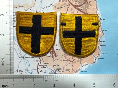 Patch , 1 plus 1 , flash , 1st , 2d Bde 5th Cav Regt 1st Cavalry BIP beret flash