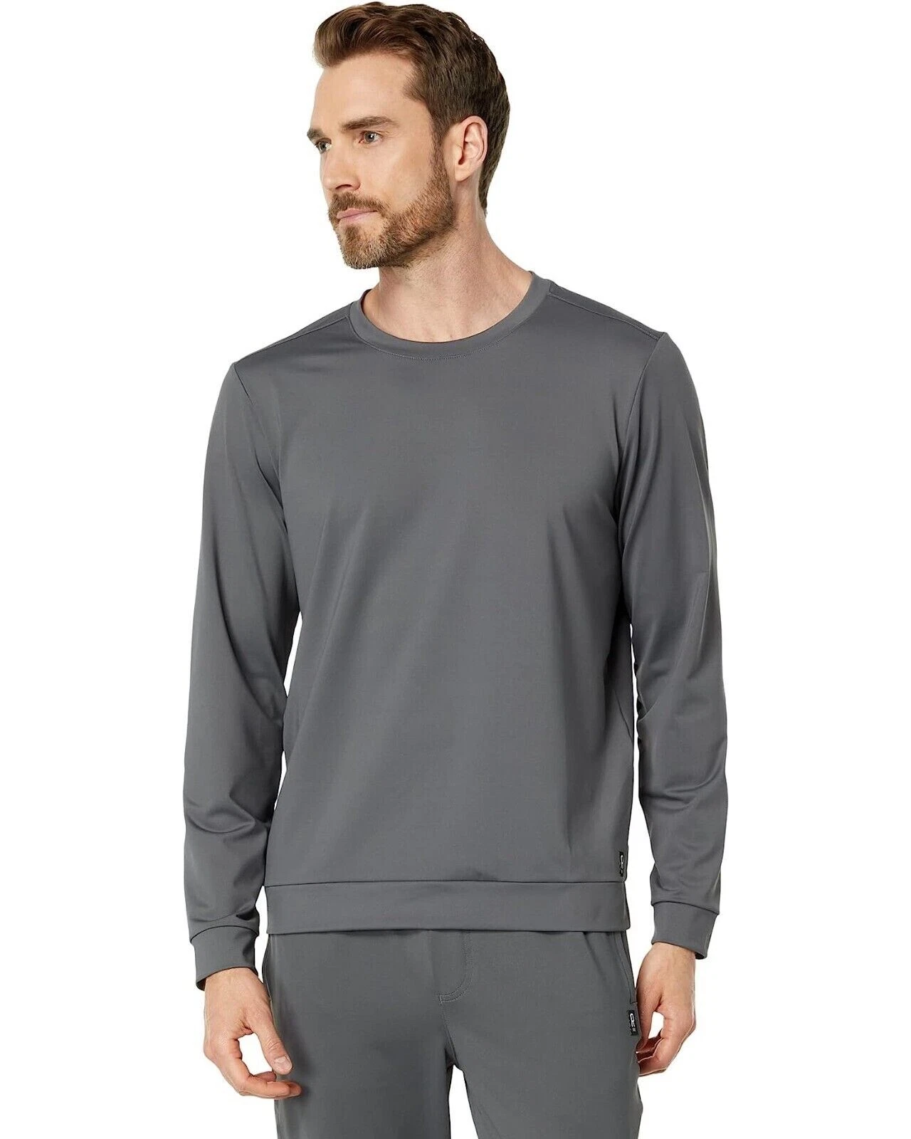 Rhone L7519 Mend Grey Essentials Long Sleeve Training T-Shirt Size XXL