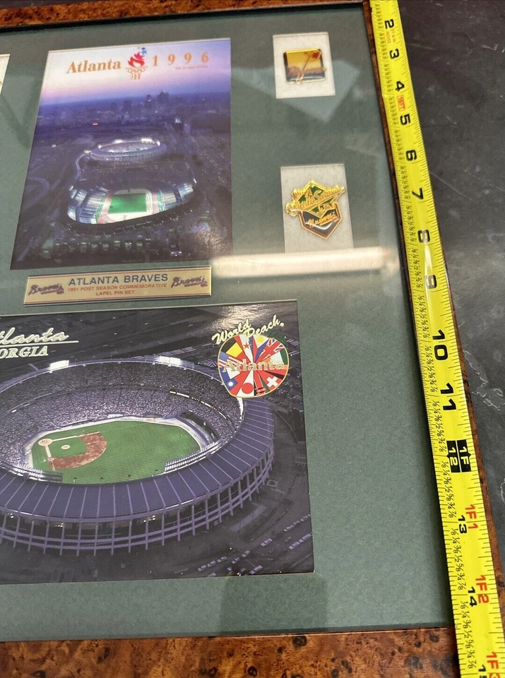 Vintage Atlanta Braves 1991 Post Season Commemorative Lapel (5) Pin Set - Image 3 of 4