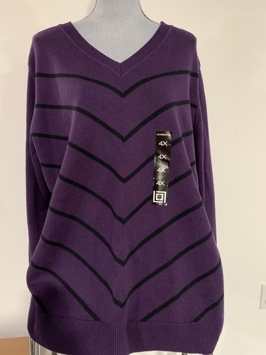Liz Claiborne women's purple v-neck 