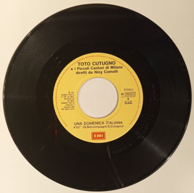 伊7” I Refuse It Sogni A Doppie Vie / Noi Vi Odiamo / Cronache Del Videotopo TOTO0239 TOTO ALLE PRESE COI DISCHI /00080 TOTO CUTUGNO - UNA DOMENICA ITALIANA - 1987 ITALIAN 7