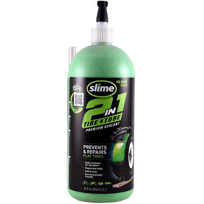 Slime 10194 Tire and Tube Sealant, Puncture Repair, 2-In-1, 32Oz Bottle