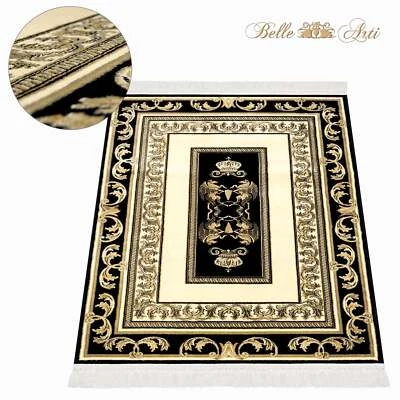 Luxus Teppich Wohnzimmer Läufer Teppichläufer Flur Pegasus schwarz gold öko tex - Bild 1 von 4