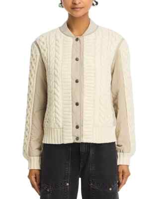 NEW, RAG & BONE Manston Mixed Media Jacket Size XL #SJ1478