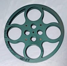 1  - 16mm 1000'  Metal Film Reel, Movie Projector, Marine Green NEXT DAY SHIP
