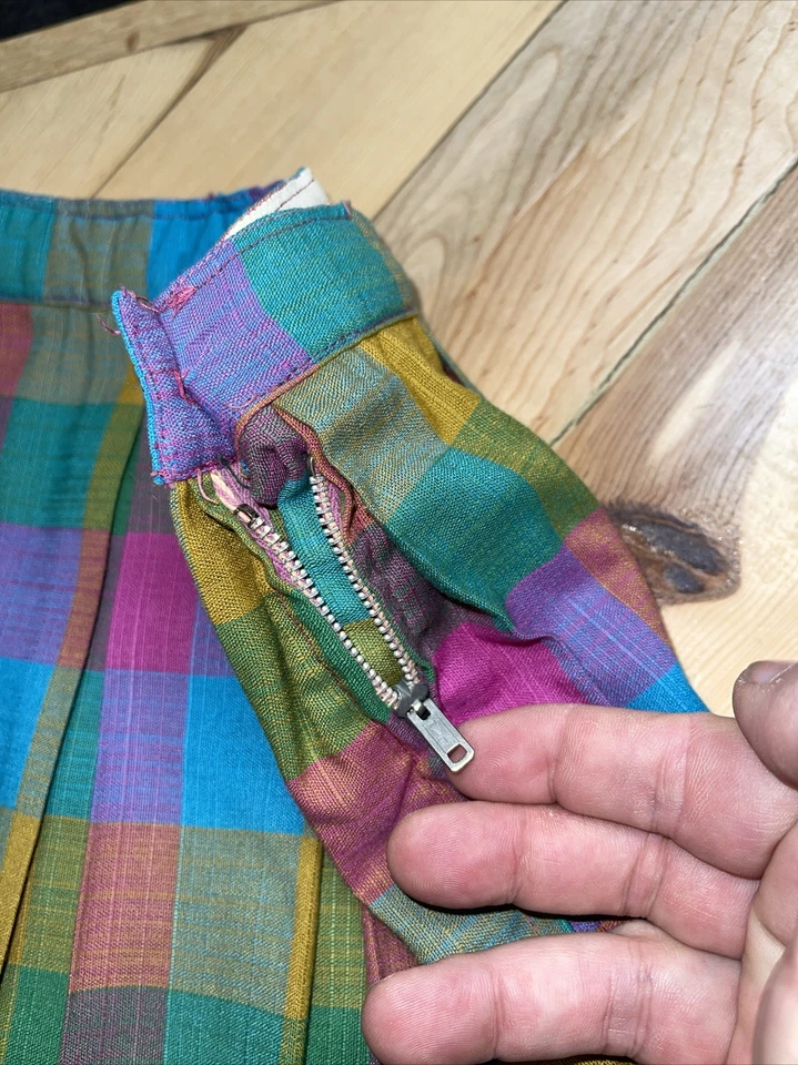 "Falda plisada colorida mezcla de algodón para niñas Suntogs of Miami de colección años 60 cintura 22""" Foto 3 de 4