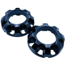 2 PCS GLOSS BLACK Wheel Center Hub Cap for 2017-2022 F250 F350 Super Duty FRONT