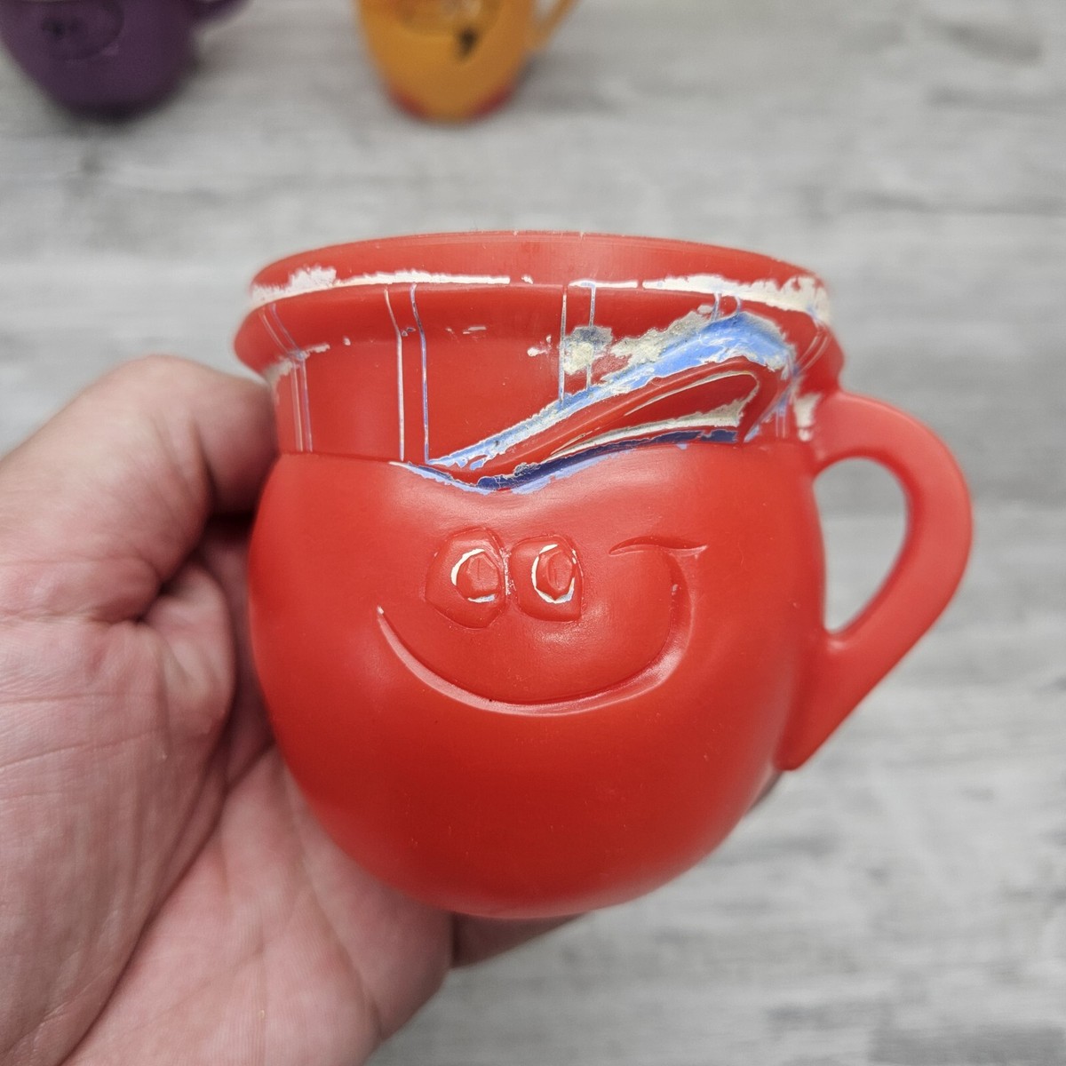 Pillsbury FUNNY FACE MUGs Advertising Plastic Cup 1969-1974 Lot (7