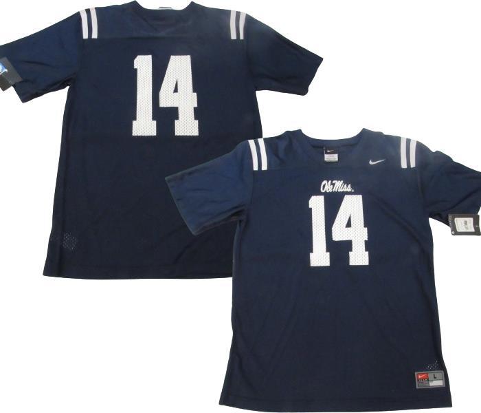 NEW Ole Miss Rebels #14 YOUTH Size L Large 16/18 Blue Nike