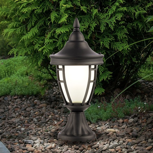 Stehlampe Gartenleuchte AußEnlampe Schwarz Wetterfest IP44 Sockelleuchte E27-image